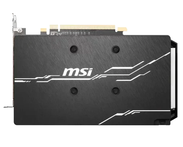 MSI Radeon RX 5500 XT MECH 4G - Zadná strana grafickej karty s ochranným krytom