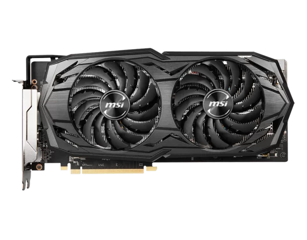 MSI Radeon RX 5600 XT GAMING MX 6GB – Priamy pohľad na prednú stranu s dvomi ventilátormi