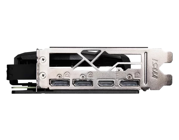 MSI Radeon RX 5600 XT GAMING MX 6GB – Zadný panel s trojicou DisplayPort a jedným HDMI výstupom