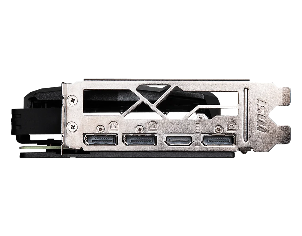 msi-radeon-rx-5600-xt-gaming-mx-6gb-zadny-panel-vystupy MSI Radeon RX 5600 XT GAMING MX 6GB – Zadný panel s trojicou DisplayPort a jedným HDMI výstupom