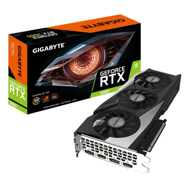 Gigabyte GeForce RTX 3060 GAMING OC 12G - Balenie a grafická karta s chladičom Windforce 3X