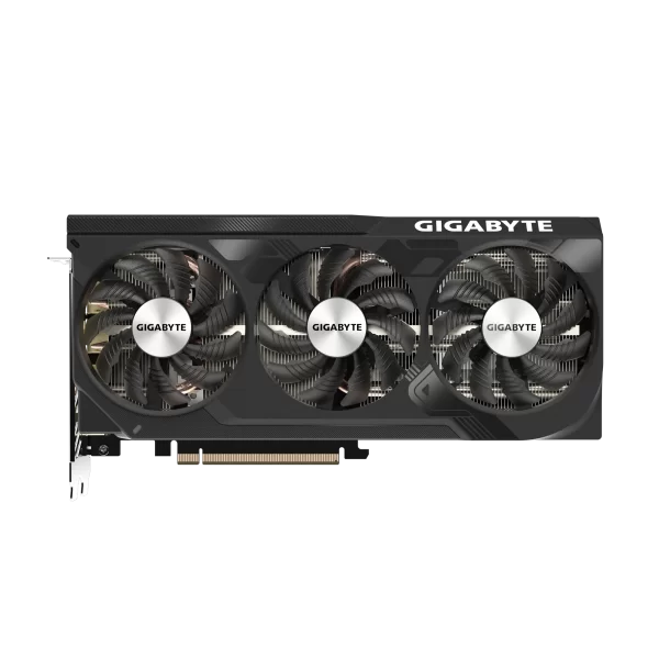 Gigabyte GeForce RTX 4070 SUPER WINDFORCE OC 12G - Pohľad na prednú časť grafickej karty s tromi ventilátormi