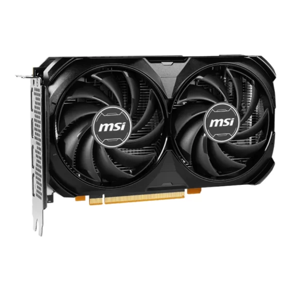 MSI GeForce RTX 4060 VENTUS 2X BLACK 8G OC - Predná strana grafickej karty s dvomi ventilátormi