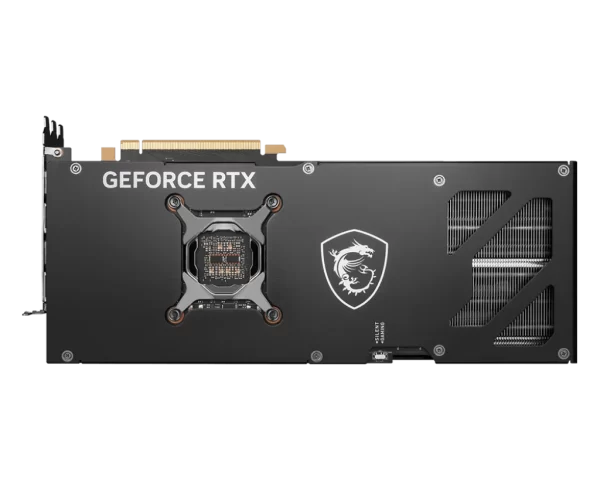 MSI GeForce RTX 4080 SUPER 16G GAMING X SLIM - Zadná strana grafickej karty s logom MSI a nápisom GeForce RTX