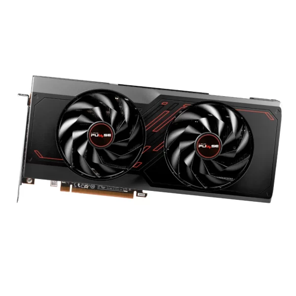 Sapphire PULSE AMD Radeon RX 7700 XT 12GB - Pohľad na dvojventilátorový chladiaci systém karty