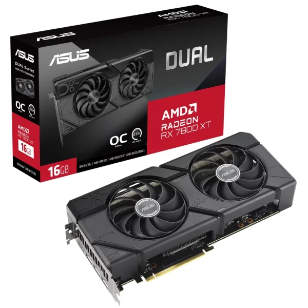 ASUS Dual Radeon RX 7800 XT OC Edition Balenie s grafickou kartou