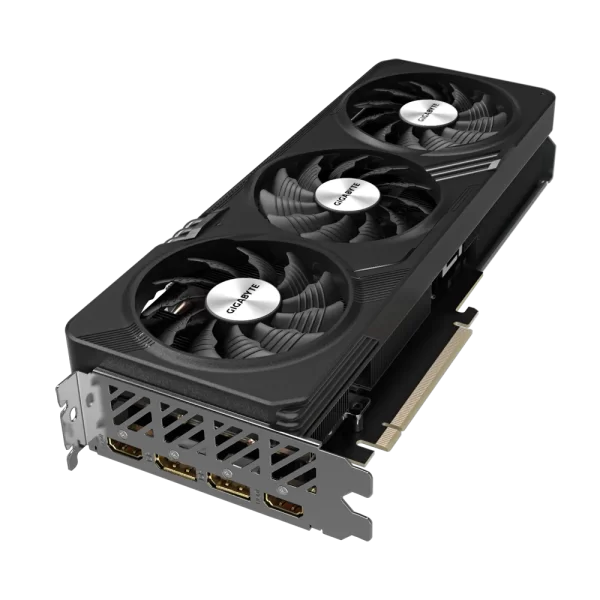 Gigabyte GeForce RTX 4060 Ti Predná strana - Predný pohľad na ventilátory s trojitým chladením.