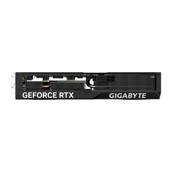 Gigabyte GeForce RTX 4070 WINDFORCE OC 12G Pohľad zhora na grafickú kartu