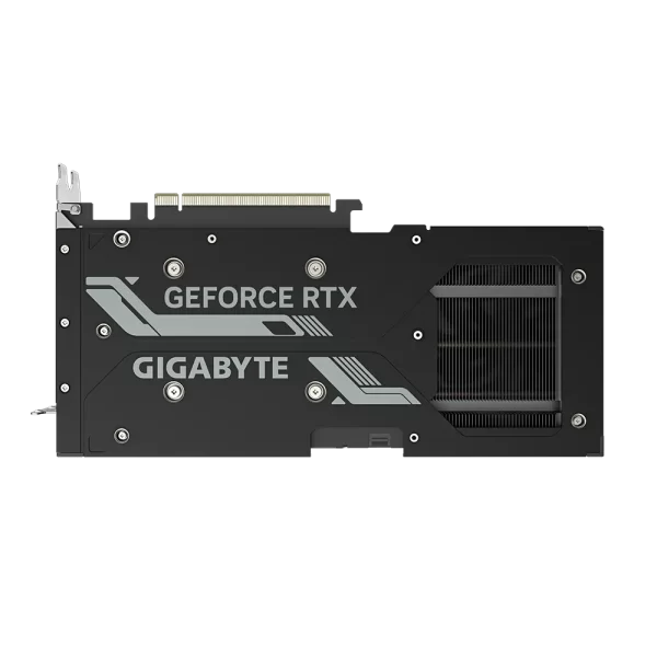 Gigabyte GeForce RTX 4070 WINDFORCE OC 12G Zadný pohľad na grafickú kartu