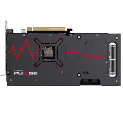 SAPPHIRE_PULSE_AMD_Radeon_RX_7600_XT_Zadná_strana_grafickej_karty