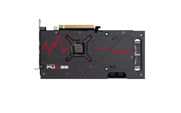 SAPPHIRE_PULSE_AMD_Radeon_RX_7600_XT_Zadná_strana_grafickej_karty