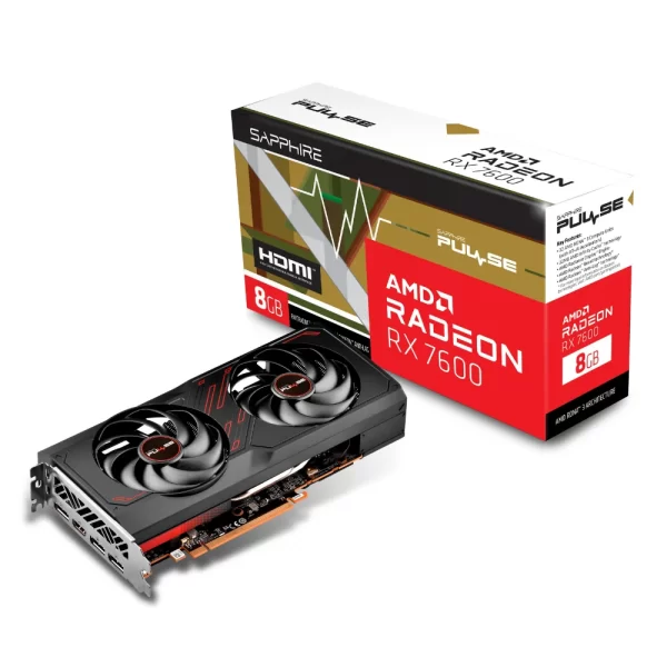 Sapphire PULSE AMD Radeon RX 7600 Balenie - Originálne balenie a samotná grafická karta.