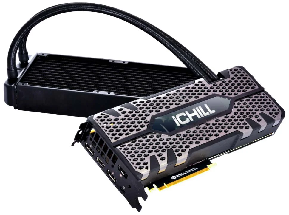 inno3d geforce rtx 2080 ti ichill black edition - pasívne vodné chladenie