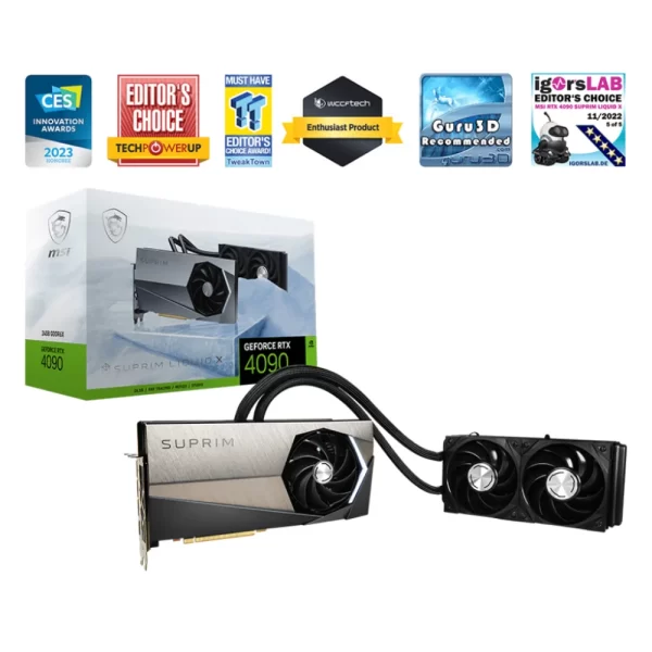 GeForce RTX 4090 SUPRIM LIQUID X 24G - karta s balením