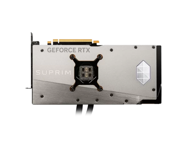 GeForce RTX 4090 SUPRIM LIQUID X 24G - karta zo zadnej strany