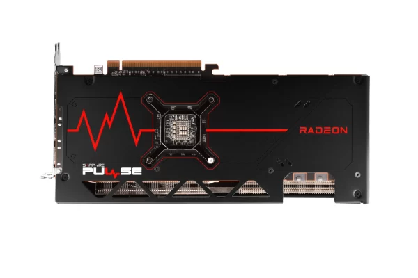 Sapphire Radeon RX 7800 XT PULSE GAMING 16GB Zadný pohľad na grafickú kartu