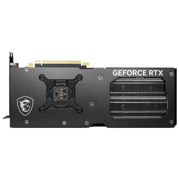 MSI GeForce RTX 4070 SUPER 12G GAMING X SLIM – Zadná strana karty s kovovým backplate