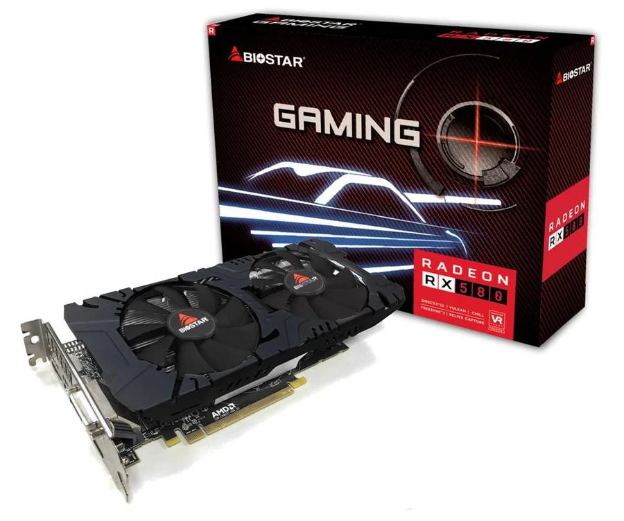 Biostar Radeon RX 580 8GB GDDR5 - staršia budget herná grafická karta pre 1080p