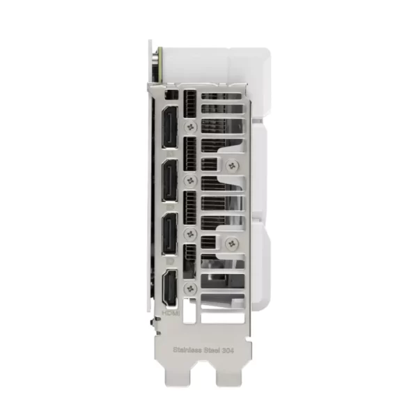 ASUS Dual GeForce RTX 4060 EVO White OC Edition 8GB – Zadný panel grafickej karty s výstupmi HDMI a DisplayPort