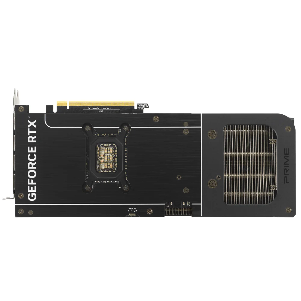 ASUS PRIME GeForce RTX 5070 12GB GDDR7 OC Edition – Pohľad na zadný backplate ASUS PRIME GeForce RTX 5070 12GB GDDR7 OC Edition – Pohľad na zadný backplate