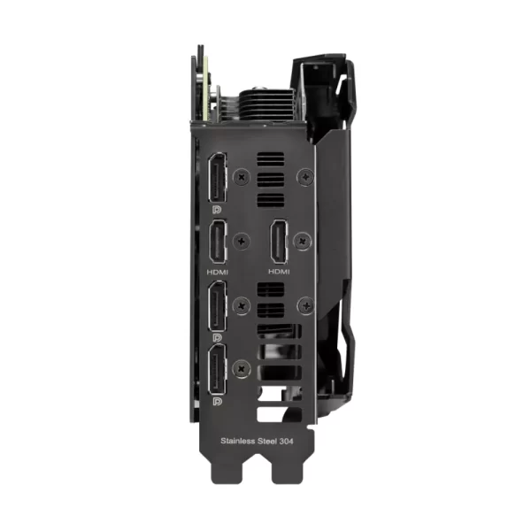 ASUS TUF Gaming GeForce RTX 3050 OC 8GB GDDR6 – Výstupný panel s dvoma HDMI a tromi DisplayPort portami