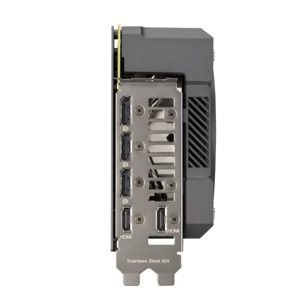 ASUS TUF Gaming GeForce RTX 5070 12GB GDDR7 OC Edition – detail výstupných portov vrátane HDMI a DisplayPort