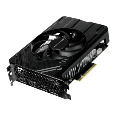 Gainward GeForce RTX 4060 Pegasus 8 GB – Detaily chladenia a konektorov, jednoslotové vyhotovenie, čierny dizajn
