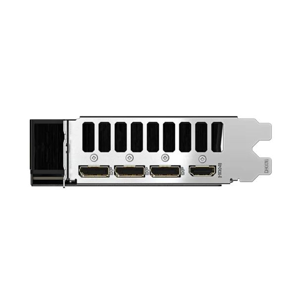Gigabyte AORUS GeForce RTX 5080 Xtreme WATERFORCE 16GB – Zadný panel karty s výstupmi DisplayPort 2.1a a HDMI 2.1b