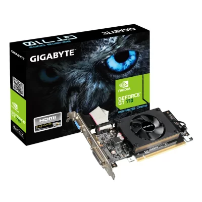 GIGABYTE GeForce GT 710 2GB DDR3 – Balenie s grafickou kartou GeForce GT 710 s aktívnym chladením