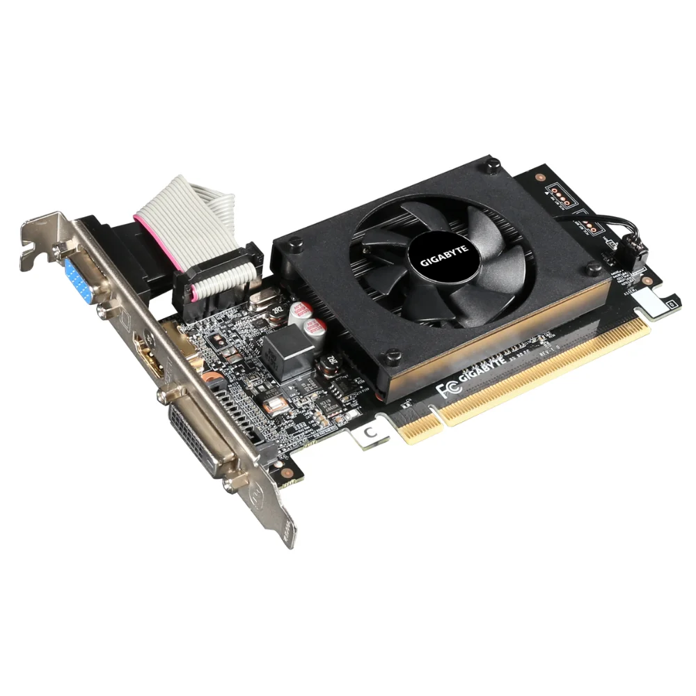 GIGABYTE GeForce GT 710 2GB DDR3 – Kompaktná grafická karta GeForce GT 710 s aktívnym chladením a nízkym profilom GIGABYTE GeForce GT 710 2GB DDR3 – Kompaktná grafická karta GeForce GT 710 s aktívnym chladením a nízkym profilom