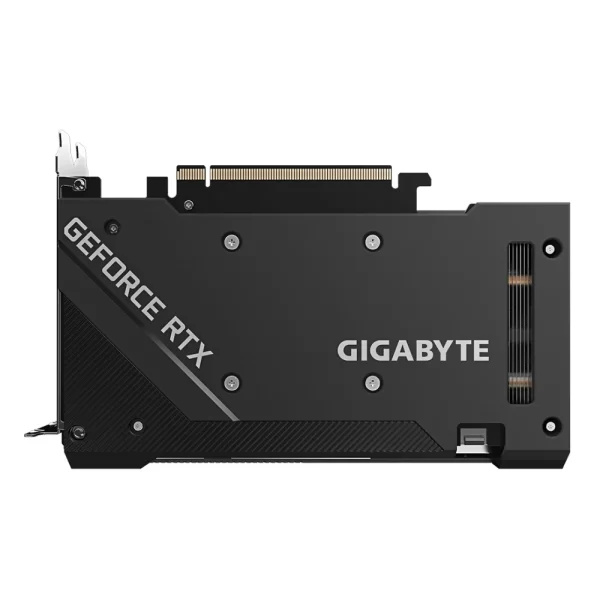 Gigabyte GeForce RTX 3060 Ti GAMING OC 8G (rev. 2.0) – zadná strana s kovovým backplate