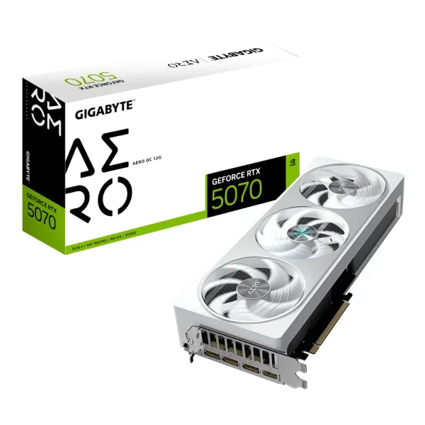 Gigabyte GeForce RTX 5070 AERO OC 12GB – Balenie a grafická karta s RGB podsvietením