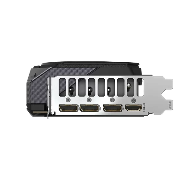 Gigabyte GeForce RTX 5070 Gaming OC 12GB – detail výstupných portov vrátane HDMI 2.1b a DisplayPort 2.1a