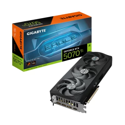 Gigabyte GeForce RTX 5070 Ti EAGLE OC SFF 16GB – balenie grafickej karty s modrým motívom a názvom EAGLE