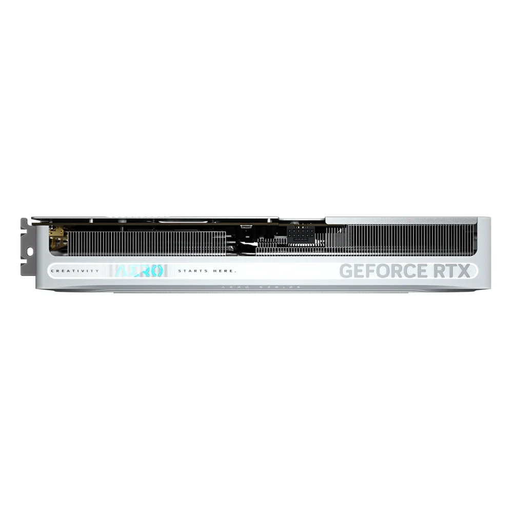 Gigabyte GeForce RTX 5080 AERO OC SFF 16GB – Zadný kryt s logom AERO a veľkým pasívom Gigabyte GeForce RTX 5080 AERO OC SFF 16GB – Zadný kryt s logom AERO a veľkým pasívom