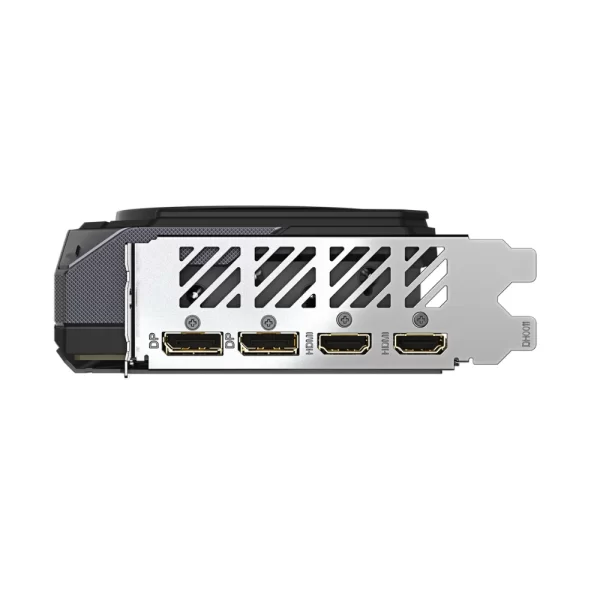 Gigabyte Radeon RX 9070 GAMING OC 16GB – Zadný panel s výstupmi 2x HDMI a 2x DisplayPort
