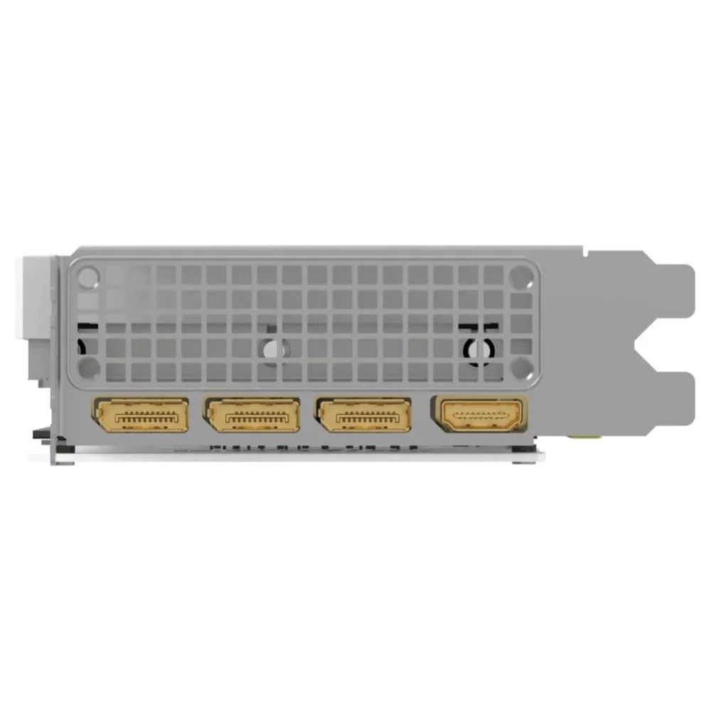 INNO3D GeForce RTX 4060 Ti 8GB TWIN X2 OC WHITE – zadný panel s tromi DisplayPortmi a jedným HDMI výstupom INNO3D GeForce RTX 4060 Ti 8GB TWIN X2 OC WHITE – zadný panel s tromi DisplayPortmi a jedným HDMI výstupom