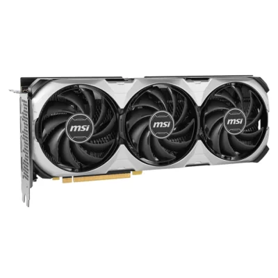 MSI GeForce RTX 4060 Ti VENTUS 3X 8G OC – Grafická karta so strieborným krytom a tromi ventilátormi spredu