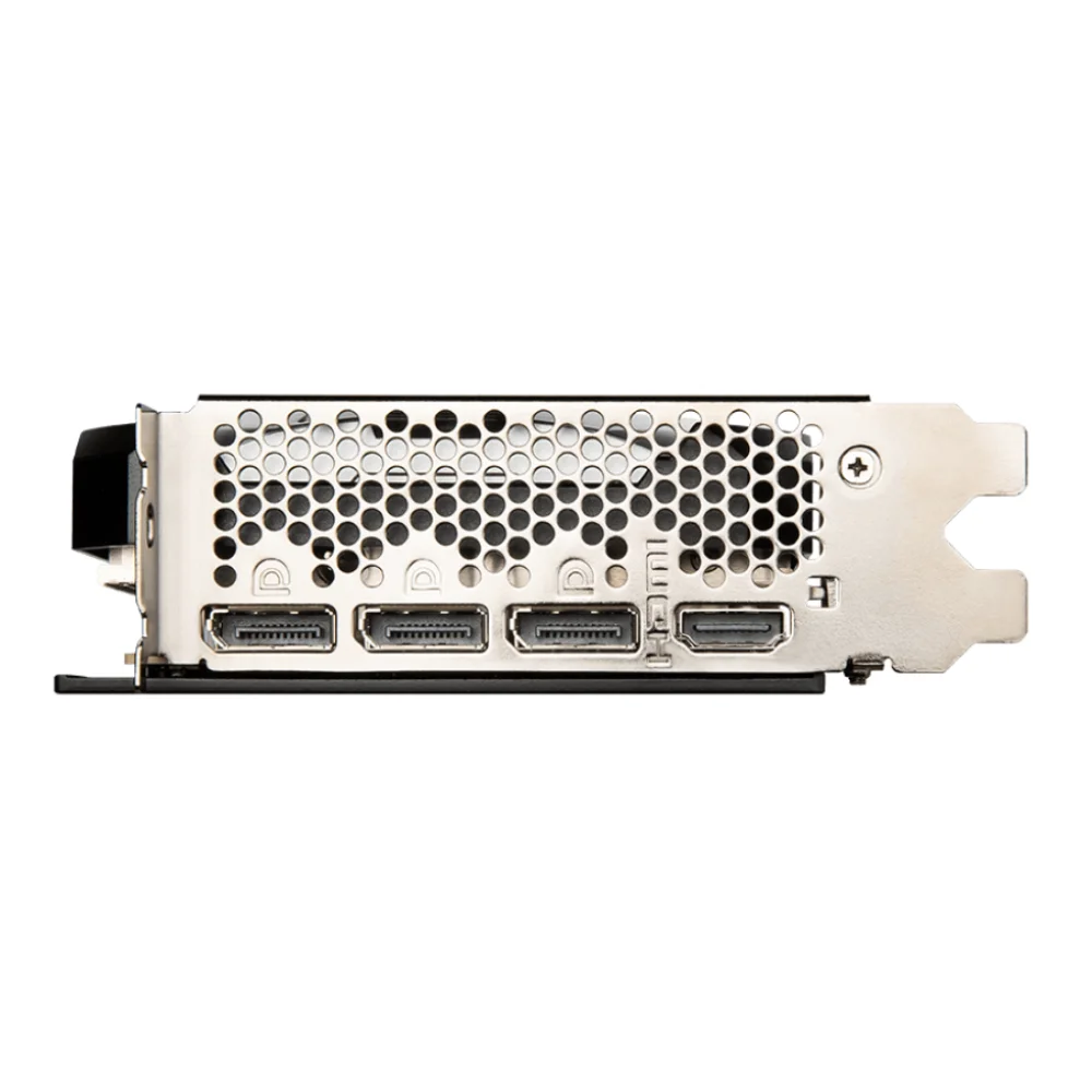 MSI GeForce RTX 4060 Ti VENTUS 3X 8G OC – Výstupný panel s tromi DisplayPort a jedným HDMI portom MSI GeForce RTX 4060 Ti VENTUS 3X 8G OC – Výstupný panel s tromi DisplayPort a jedným HDMI portom