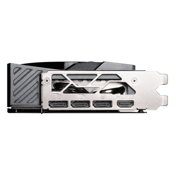 MSI GeForce RTX 5080 16G GAMING TRIO OC – Zadný panel s portami HDMI a DisplayPort
