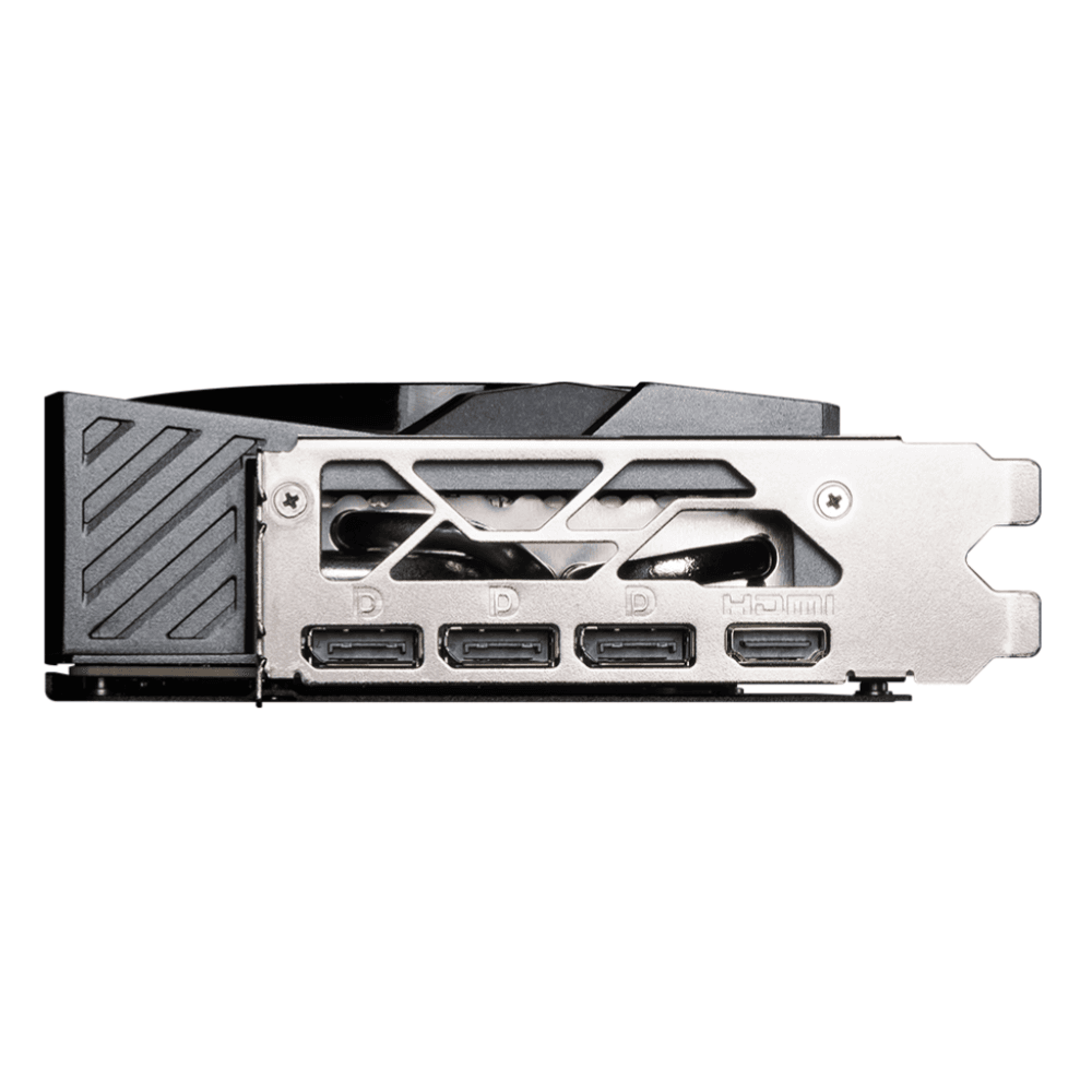 MSI GeForce RTX 5080 16G GAMING TRIO OC – Zadný panel s portami HDMI a DisplayPort MSI GeForce RTX 5080 16G GAMING TRIO OC – Zadný panel s portami HDMI a DisplayPort