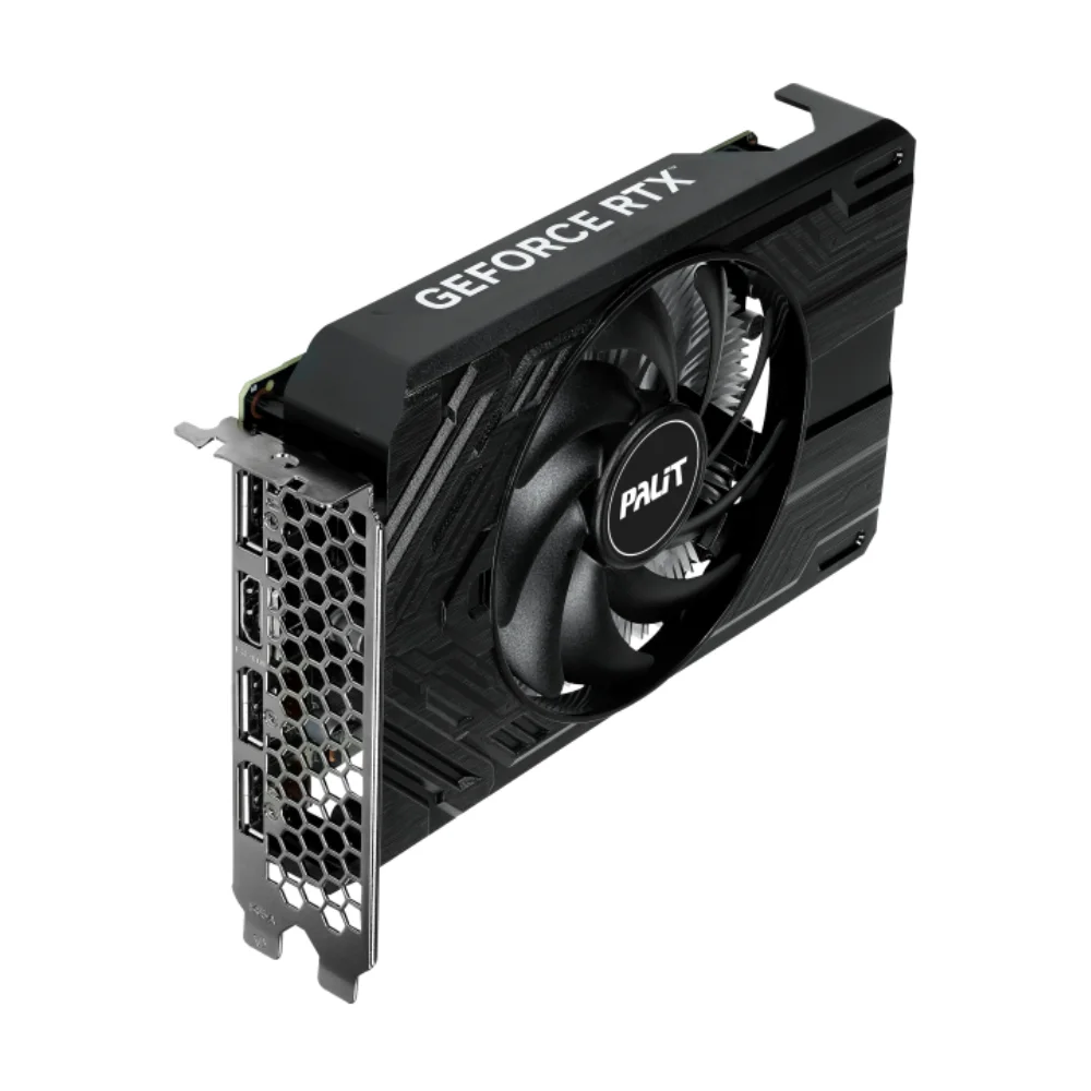 Palit GeForce RTX 4060 Ti StormX 8GB – Pohľad na grafickú kartu z perspektívy portov Palit GeForce RTX 4060 Ti StormX 8GB – Pohľad na grafickú kartu z perspektívy portov