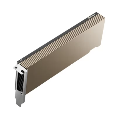 PNY NVIDIA A2 16GB – Šikmý pohľad na GPU s pasívnym chladičom a jemnými rebrovaniami pre efektívny odvod tepla