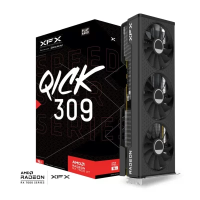 XFX SPEEDSTER QICK 309 AMD Radeon RX 7600 XT 16GB – Grafická karta s trojventilátorovým chladením a originálnym balením