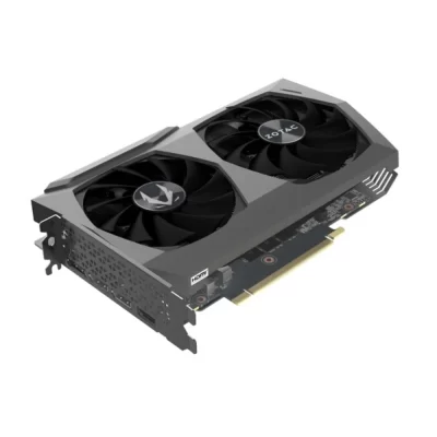 ZOTAC GAMING GeForce RTX 3070 Twin Edge OC – Samotná grafická karta v trojštvrťovom pohľade, bez balenia