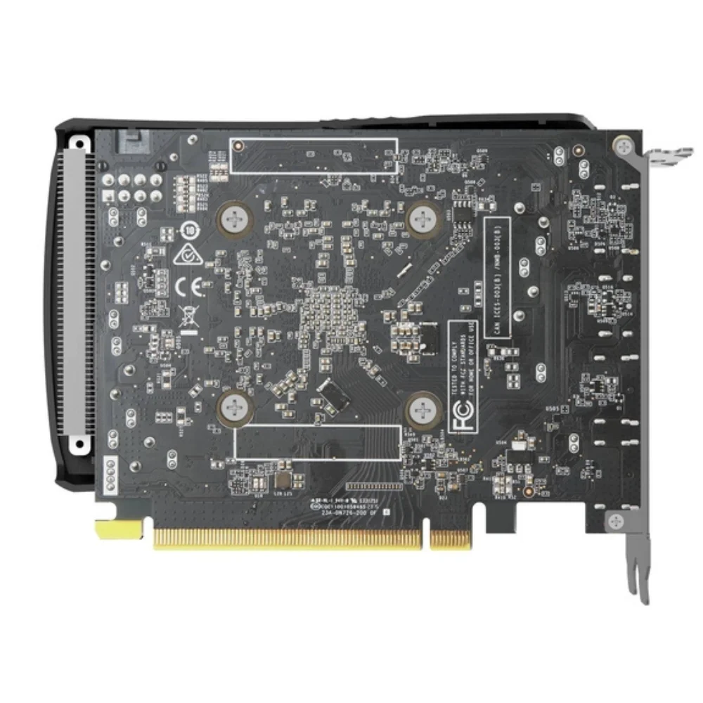 ZOTAC GAMING GeForce RTX 4060 8GB SOLO – Zadná strana PCB grafickej karty ZOTAC GAMING GeForce RTX 4060 8GB SOLO – Zadná strana PCB grafickej karty