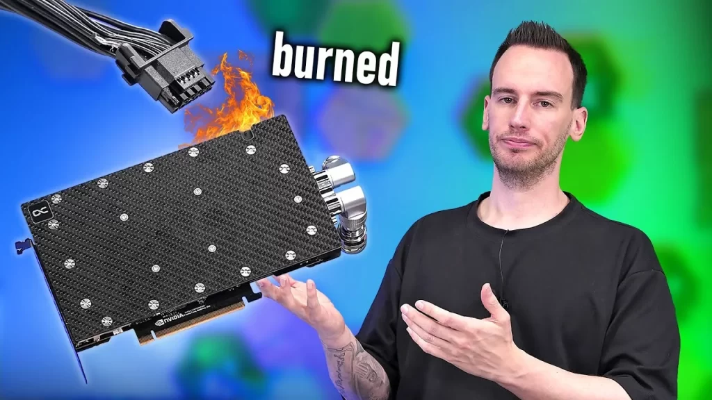Der8auer YouTube - zhoretý konektor RTX 4090