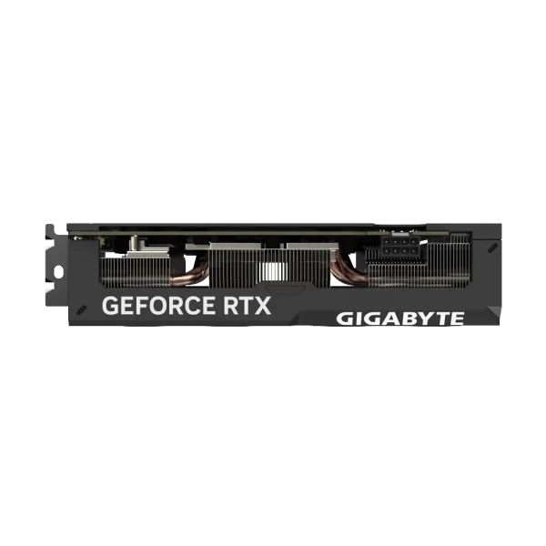 GIGABYTE GeForce RTX 4070 WINDFORCE 2X OC 12G - Bočný pohľad na kartu zhora