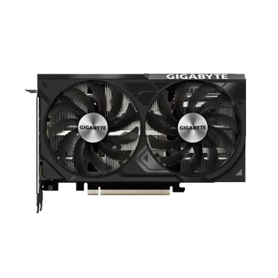 GIGABYTE GeForce RTX 4070 WINDFORCE 2X OC 12G - Predný pohľad na kartu a jej chladenie
