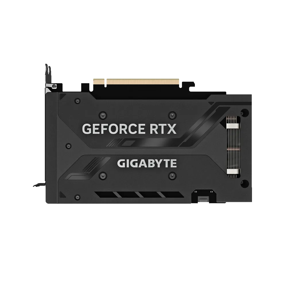 GIGABYTE GeForce RTX 4070 WINDFORCE 2X OC 12G – Zadná strana grafickej karty GIGABYTE GeForce RTX 4070 WINDFORCE 2X OC 12G - Zadná strana grafickej karty